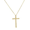 Wholesale Fashion Religious Cross Pendant Necklace Brass Zircon Electroplated For Women