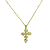 Wholesale Fashion Religious Cross Pendant Necklace Brass Zircon Electroplated For Women