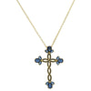 Wholesale Fashion Religious Cross Pendant Necklace Brass Zircon Electroplated For Women