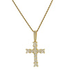 Wholesale Fashion Religious Cross Pendant Necklace Brass Zircon Electroplated For Women