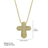 Wholesale Fashion Religious Cross Pendant Necklace Brass Zircon Electroplated For Women
