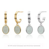 Wholesale Fashion Retro Court Style Earrings With Dongling Jade Pendant 925 Silver Electroplated For Women