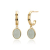 Wholesale Fashion Retro Court Style Earrings With Dongling Jade Pendant 925 Silver Electroplated For Women
