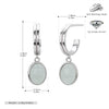 Wholesale Fashion Retro Court Style Earrings With Dongling Jade Pendant 925 Silver Electroplated For Women