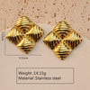 Wholesale Fashion Retro Geometric Stainless Steel Earrings With Stamping Treatment