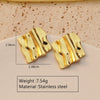 Wholesale Fashion Retro Geometric Stainless Steel Earrings With Stamping Treatment