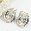 Wholesale Fashion Retro Glossy Copper Plated Spiral Conch Shape Animal Zodiac Design Earrings Unisex