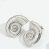 Wholesale Fashion Retro Glossy Copper Plated Spiral Conch Shape Animal Zodiac Design Earrings Unisex