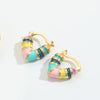 Wholesale Fashion Retro Glossy Copper Plated Spiral Conch Shape Animal Zodiac Design Earrings Unisex