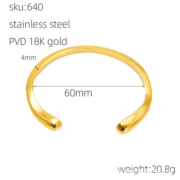 Wholesale Fashion Retro Irregular Stainless Steel Electroplated Geometric Bracelets