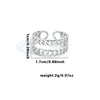 Wholesale Fashion Retro Multilayer Titanium Steel Ring With Crown Moon Heart Flower Leaf Letter Number Text Shape For Women