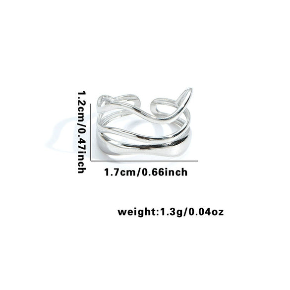 Wholesale Fashion Retro Multilayer Titanium Steel Ring With Crown Moon Heart Flower Leaf Letter Number Text Shape For Women