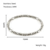 Wholesale Fashion Retro Style Stainless Steel Geometric Bracelet With Electroplating