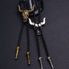 Wholesale Fashion Retro Unisex Alloy And Artificial Leather Animal Cow Head Handmade Necklace