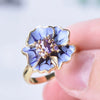 Wholesale Fashion Rings Metal Blooming Flowers Minimalist Style Electroplating Unisex Jewelry