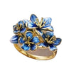 Wholesale Fashion Rings Metal Blooming Flowers Minimalist Style Electroplating Unisex Jewelry