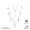 Wholesale Fashion S925 Sterling Silver Clavicle Chain With Inlaid Zircon And Star Pattern For Women