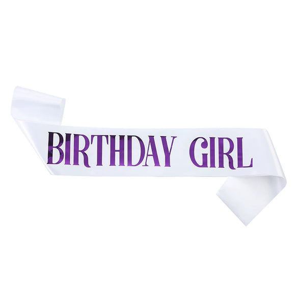 Wholesale Fashion Shoulder Strap Etiquette Belt In Pink And Purple For Birthday Party Made Of Sardine With Color Printing