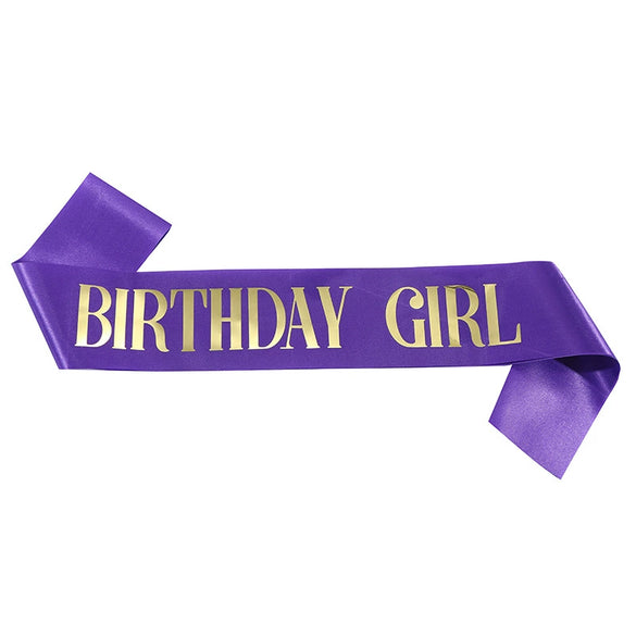 Wholesale Fashion Shoulder Strap Etiquette Belt In Pink And Purple For Birthday Party Made Of Sardine With Color Printing