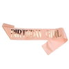 Wholesale Fashion Shoulder Strap Etiquette Belt In Pink And Purple For Birthday Party Made Of Sardine With Color Printing