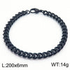 Wholesale Fashion Simple Hip Hop Unisex Titanium Steel Electroplating Treatment Side Flat Chain Geometry Pattern Jewelry Bracelet