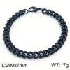 Wholesale Fashion Simple Hip Hop Unisex Titanium Steel Electroplating Treatment Side Flat Chain Geometry Pattern Jewelry Bracelet