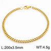 Wholesale Fashion Simple Hip Hop Unisex Titanium Steel Electroplating Treatment Side Flat Chain Geometry Pattern Jewelry Bracelet