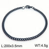 Wholesale Fashion Simple Hip Hop Unisex Titanium Steel Electroplating Treatment Side Flat Chain Geometry Pattern Jewelry Bracelet