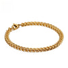 Wholesale Fashion Simple Hip Hop Unisex Titanium Steel Electroplating Treatment Side Flat Chain Geometry Pattern Jewelry Bracelet