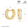Wholesale Fashion Simple Basic Geometric Circle Shape Inlaid Zircon 925 Sterling Silver Women's Ear Buckle Earrings