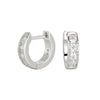 Wholesale Fashion Simple Basic Geometric Circle Shape Inlaid Zircon 925 Sterling Silver Women's Ear Buckle Earrings