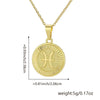 Wholesale Fashion Simple Constellation Necklace Pendant Copper Electroplated For Men And Women