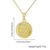 Wholesale Fashion Simple Constellation Necklace Pendant Copper Electroplated For Men And Women