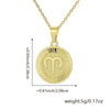 Wholesale Fashion Simple Constellation Necklace Pendant Copper Electroplated For Men And Women