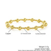 Wholesale Fashion Simple Geometric Copper Bead Stackable Elastic Bracelets Electroplated With 18K Gold For Unisex And Women