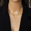 Wholesale Fashion Simple Gold Flower Pendant Earrings And Necklace Suit In Stainless Steel With Electroplating