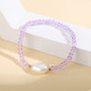 Wholesale Fashion Simple Irregular Pearl And Glass Beaded Bracelet With Geometric Pattern Handmade