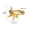 Wholesale Fashion Simple Irregular Star And Rose Copper Ring Set With Diamonds