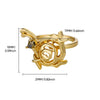Wholesale Fashion Simple Irregular Star And Rose Copper Ring Set With Diamonds
