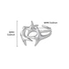 Wholesale Fashion Simple Irregular Star And Rose Copper Ring Set With Diamonds