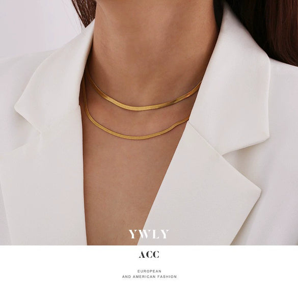Wholesale Fashion Simple Multilayer Stacked Alloy Necklace With Electroplating For Women