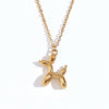 Wholesale Fashion Simple Personality Internet Popular Puppy Pendant Necklace Stainless Steel 18K Gold Plated For Women