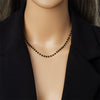 Wholesale Fashion Simple Personality Joker Black Beads Necklace For Men And Women Stainless Steel Geometric Pattern Electroplating