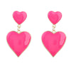 Wholesale Fashion Simple Personality Multi Layer Love Shaped Alloy Oil Drop Earrings
