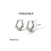 Wholesale Fashion Simple Personality Unisex Stainless Steel Round Bead Earrings With U Shape Geometric Design And Pvd Furnace Real Gold Electroplating