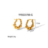 Wholesale Fashion Simple Personality Unisex Stainless Steel Round Bead Earrings With U Shape Geometric Design And Pvd Furnace Real Gold Electroplating