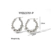 Wholesale Fashion Simple Personality Unisex Stainless Steel Round Bead Earrings With U Shape Geometric Design And Pvd Furnace Real Gold Electroplating