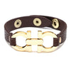 Wholesale Fashion Simple Pu Leather Alloy Geometric Bracelet For Women