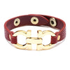 Wholesale Fashion Simple Pu Leather Alloy Geometric Bracelet For Women