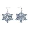 Wholesale Fashion Simple Silver Snowflake Shape Sequined Acrylic Earrings Unisex